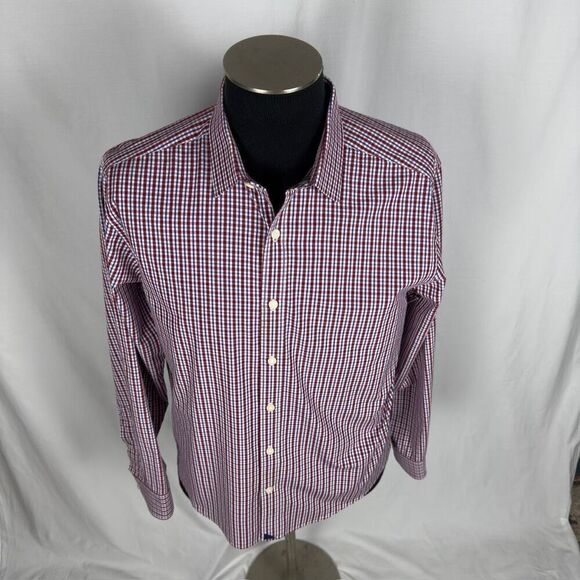 Untuckit Plaid 100% Cotton Button Down Shirt - Men’s L - Picture 5 of 8